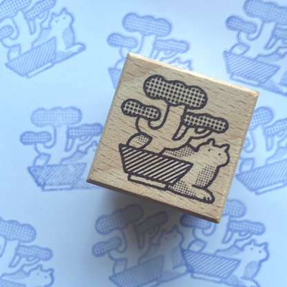 Cocoonpoppy Illustrated Rubber Stamp - Cat Resting