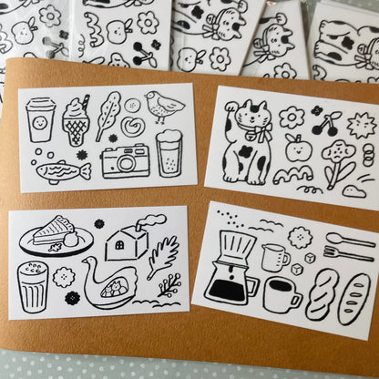Cocoonpoppy Clear Sticker Set