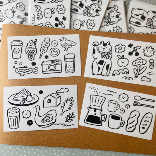Cocoonpoppy Clear Sticker Set