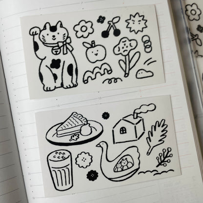Cocoonpoppy Clear Sticker Set