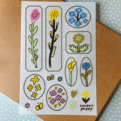 Cocoonpoppy Print-On Stickers -  Garden Flora Collection