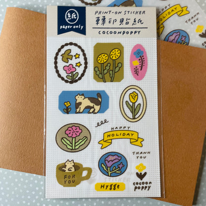 Cocoonpoppy Print-On Stickers - Floral Diary