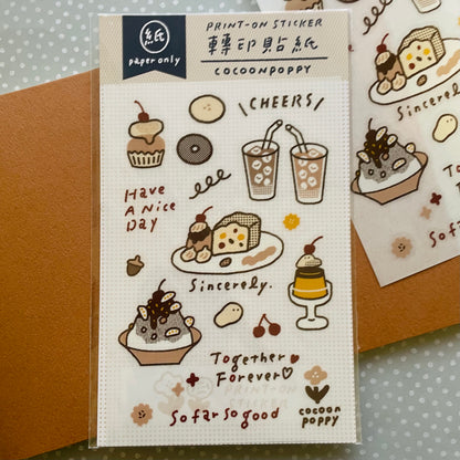 Cocoonpoppy Print-On Stickers - Lucky Tea House