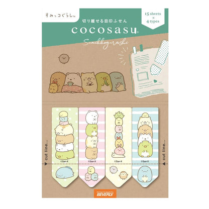 San-X Sumikko Gurashi x Beverly Cocosasu Sticky Note Page Markers - Everyone