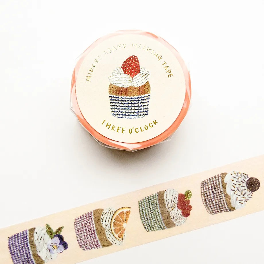 Cozyca Products x Midori Asano Washi Tape - Three O'clock