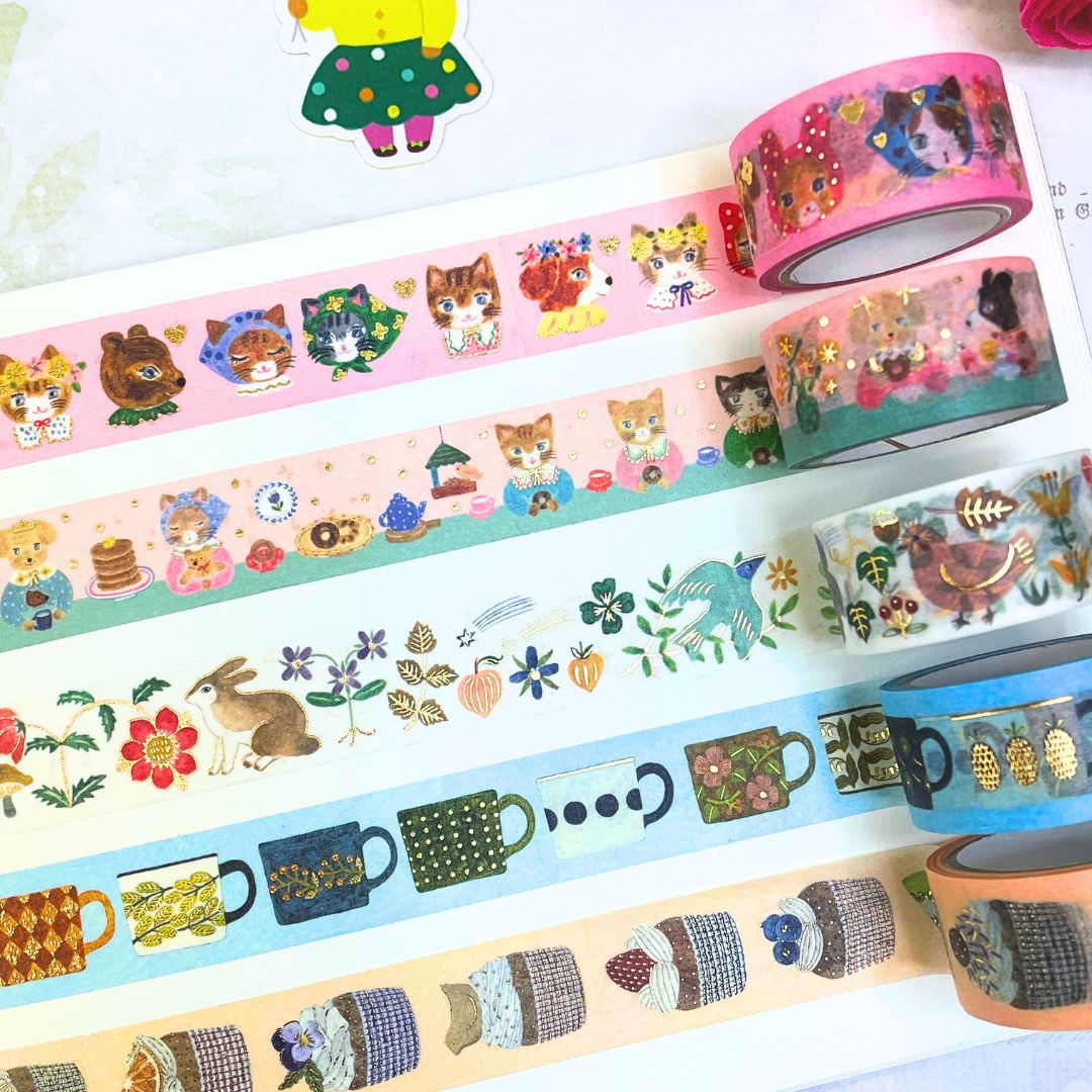 Cozyca Products x Midori Asano Washi Tape - Three O'clock