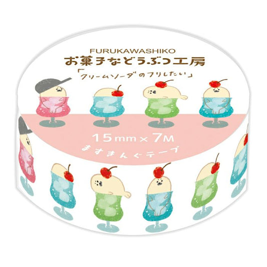 Furukawa Paper Works Sweets Animal Workshop Washi Tape - Cream Soda