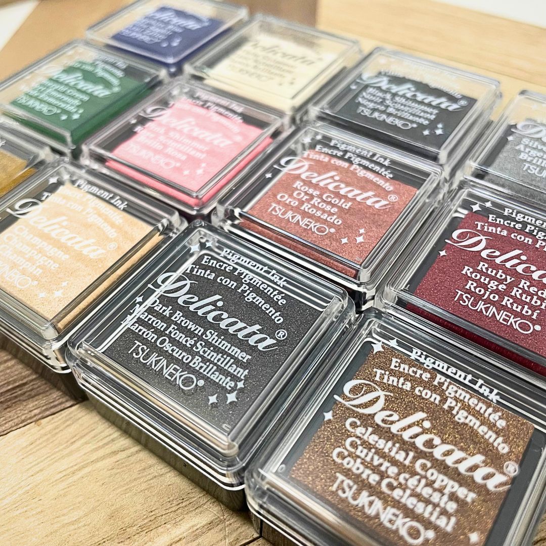 Tsukineko Delicata Cube Ink Pads (12 Colours)