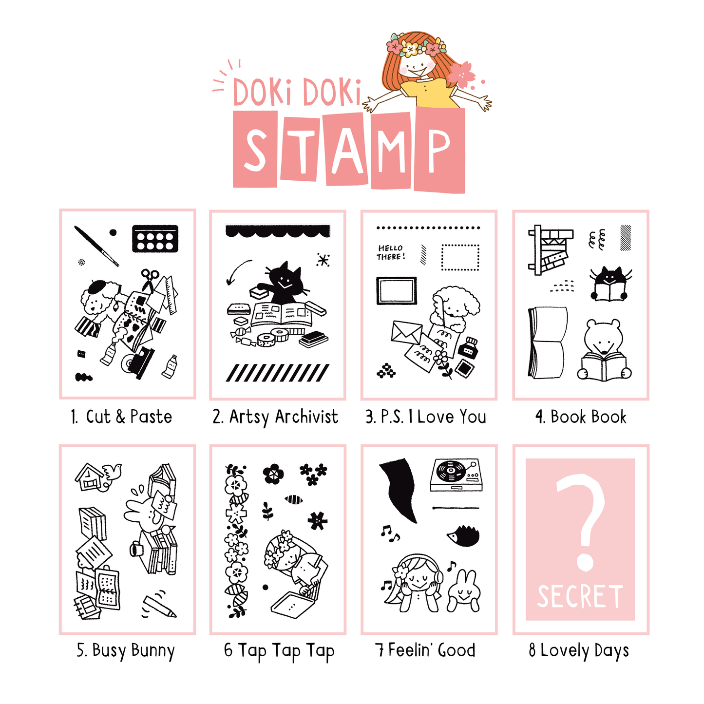Sakuralala x Igloo*Dining* 365™ Doki Doki Clear Stamp - Full Set