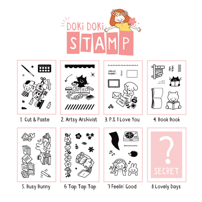 Sakuralala x Igloo*Dining* 365™ Doki Doki Clear Stamp - Full Set