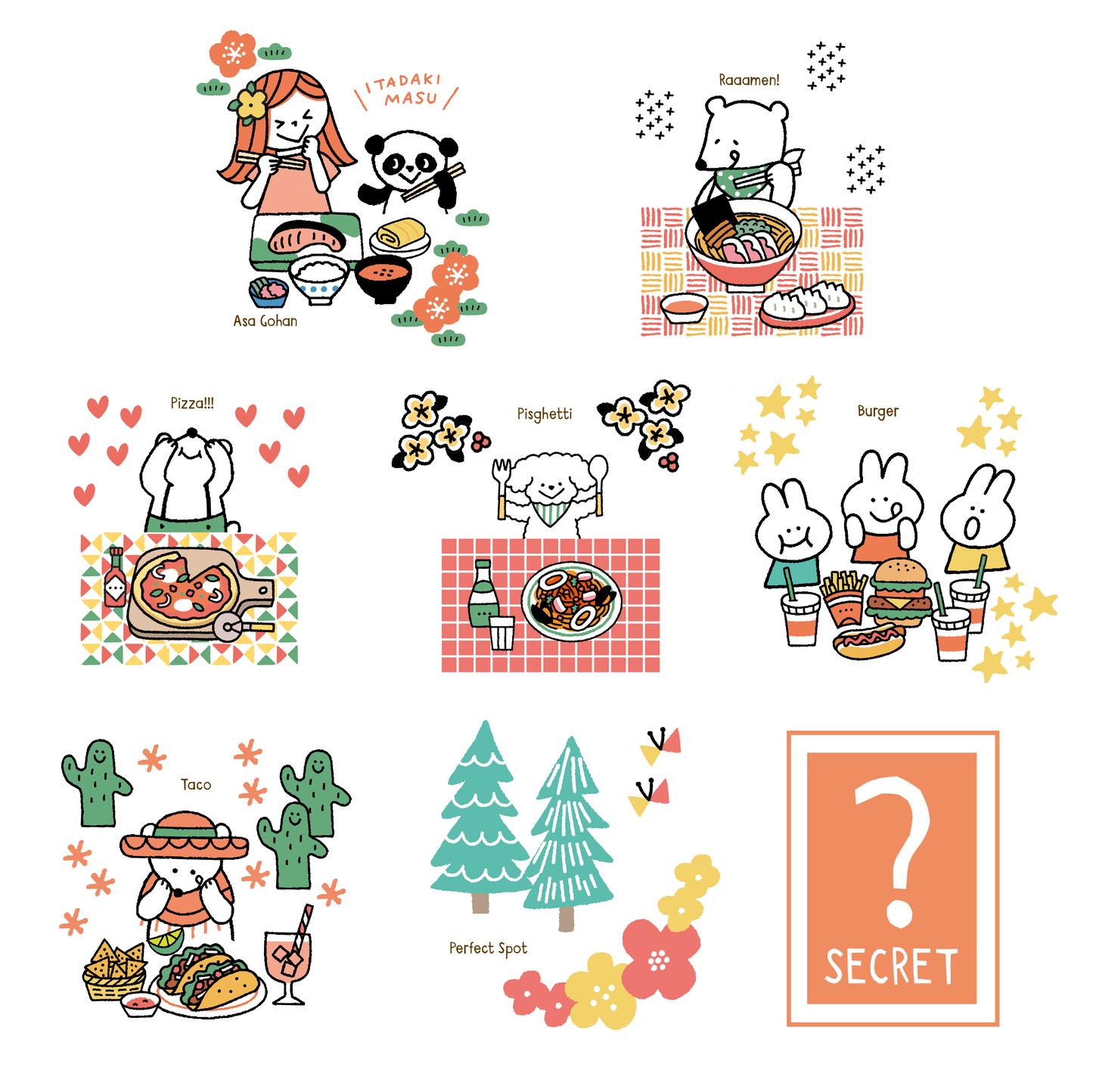Sakuralala x Igloo*Dining* 365™ Doki Doki Stamp #002 - Individual