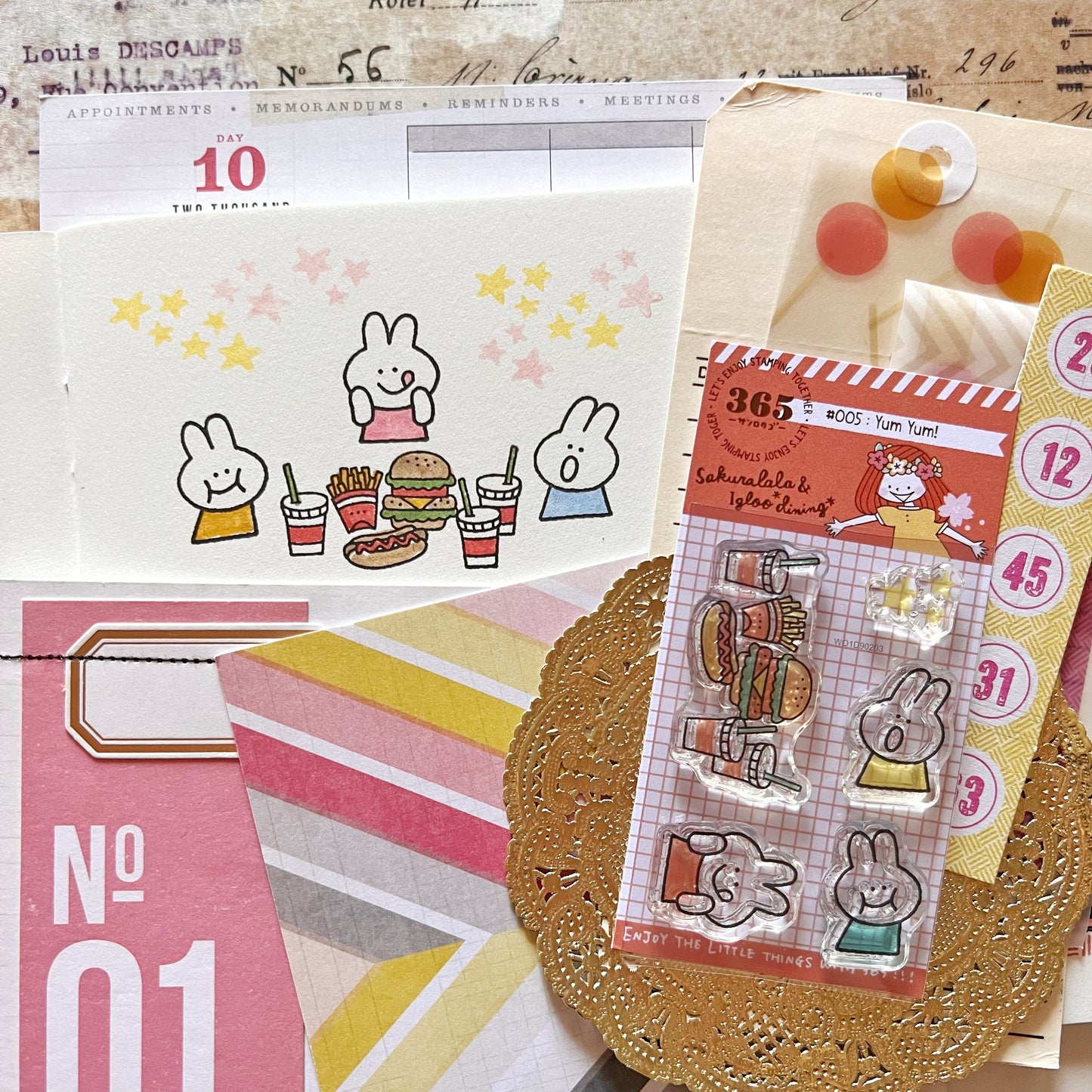 Sakuralala x Igloo*Dining* 365™ Doki Doki Stamp #002 - Individual