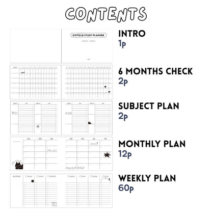 Iconic Doodle Study Planners