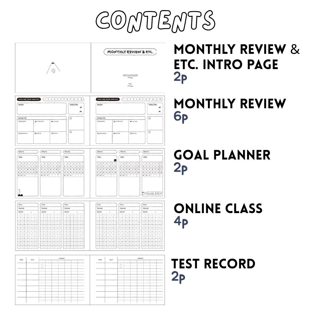 Iconic Doodle Study Planners
