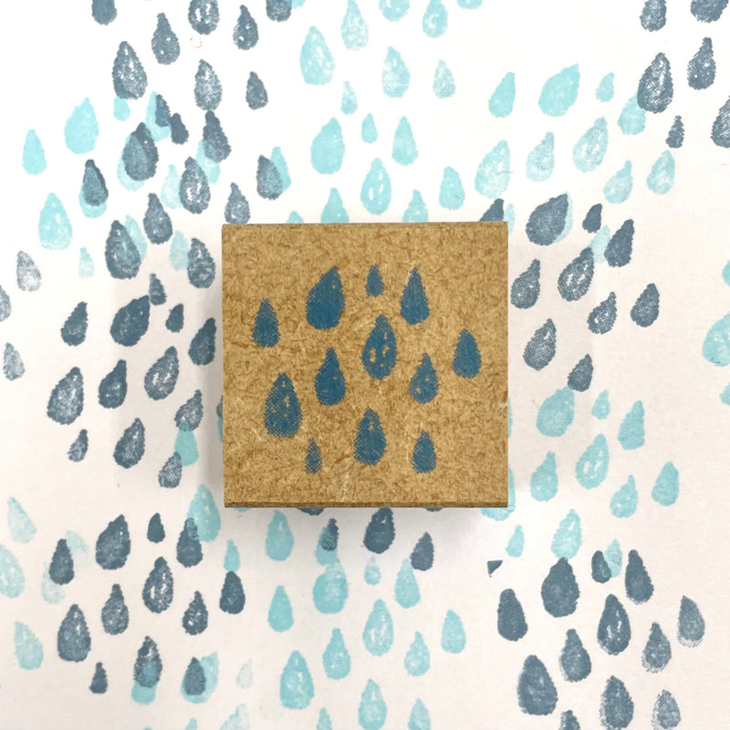 Kodomo No Kao Omekashi Stamp - Raindrops