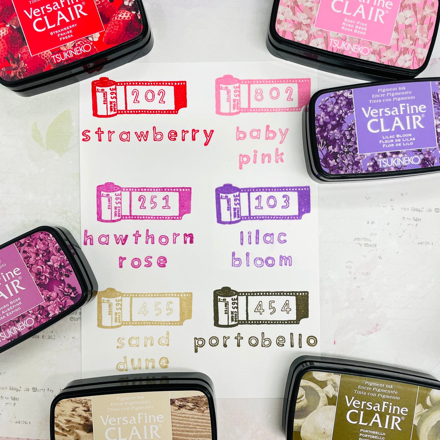 [2024 New Colours] Tsukineko VersaFine Clair Ink Pads - 12 Natural Colours