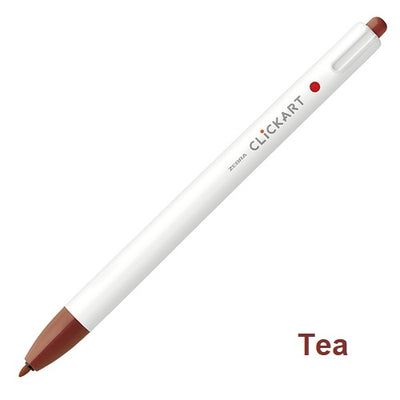 Zebra CLiCKART Retractable Markers - Brown Series