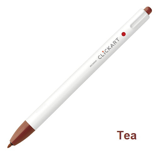 Zebra CLiCKART Retractable Markers - Brown Series