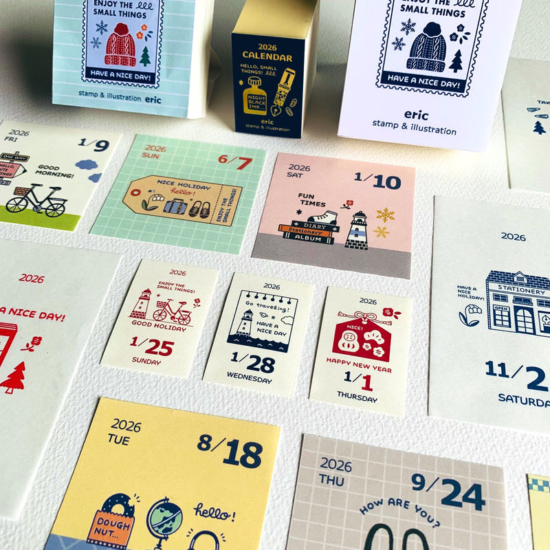 [PRE-ORDER] Shinnippon x Eric Hello Small Things! 2026 Calendar - Mini Mini Daily