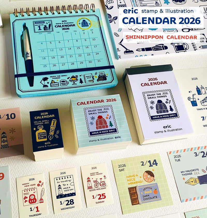 [PRE-ORDER] Shinnippon x Eric Hello Small Things! 2026 Calendar - Mini Mini Daily