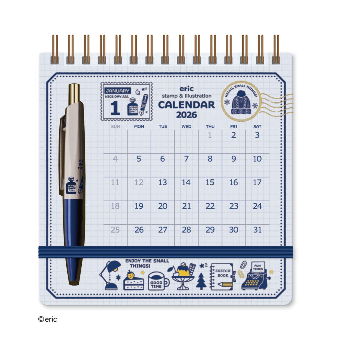 Shinnippon x Eric Hello Small Things! 2026 Calendar - Scribble Calendar