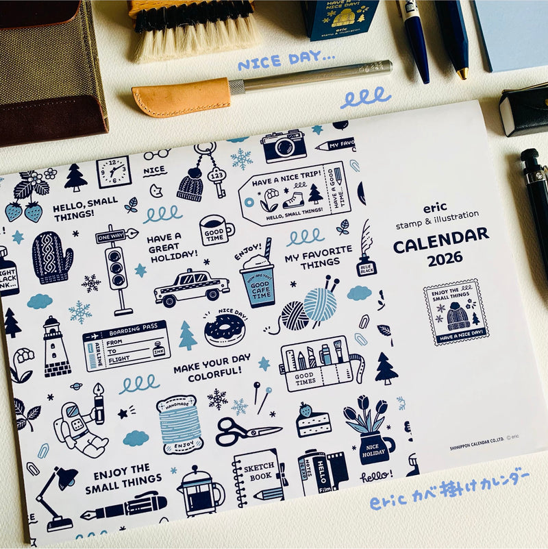 [PRE-ORDER] Shinnippon x Eric Hello Small Things! 2026 Calendar - Wall Calendar