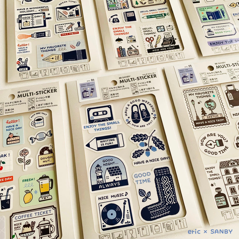 Sanby x Eric Hello Small Things! Multi-Sticker - Favourite