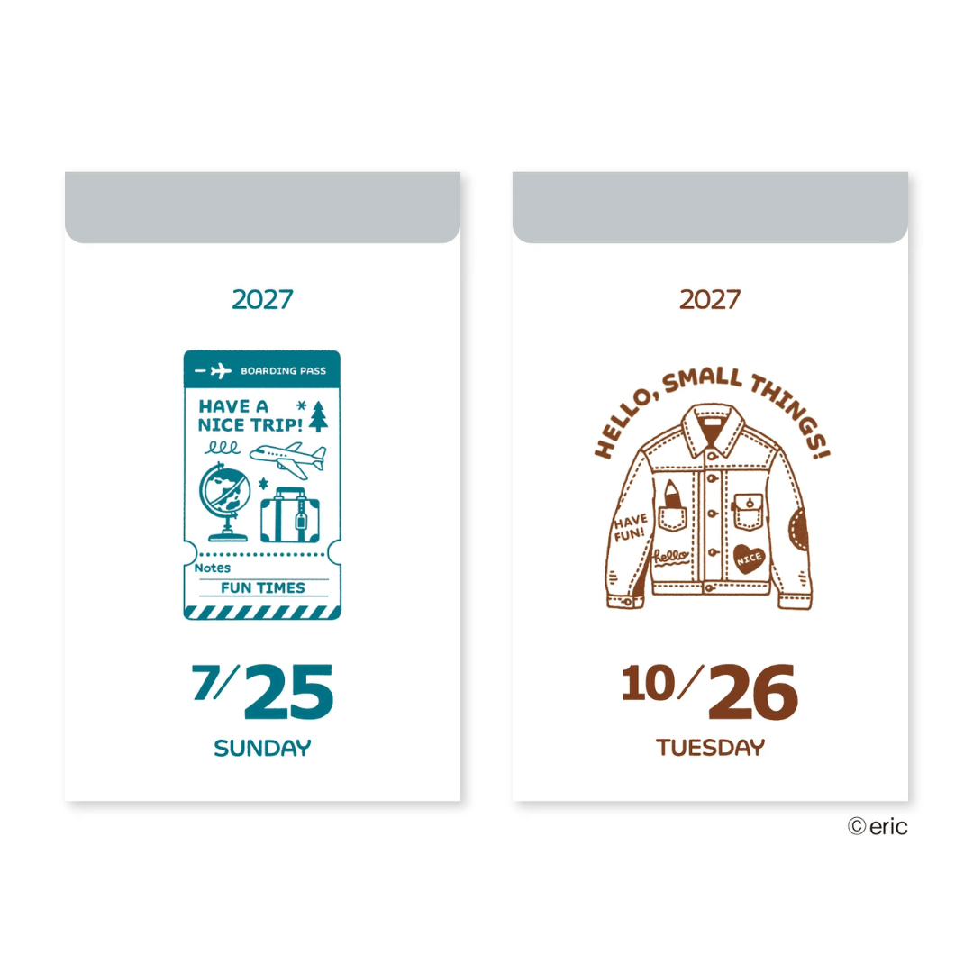 Eric Hello Small Things x Shinnippon 2027 Calendars - Daily