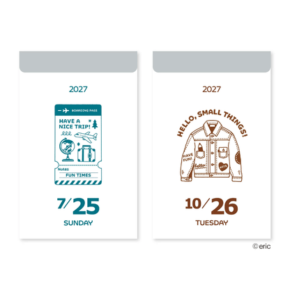 Eric Hello Small Things x Shinnippon 2027 Calendars - Daily