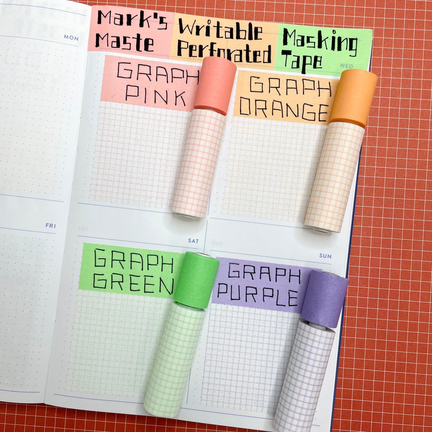 Mark's Masté Writable Perforated Masking Tape Set - Graph | Green