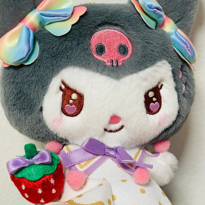 Sanrio x 50th Anniversary Strawberry Newspaper Mascot Holder - Kuromi
