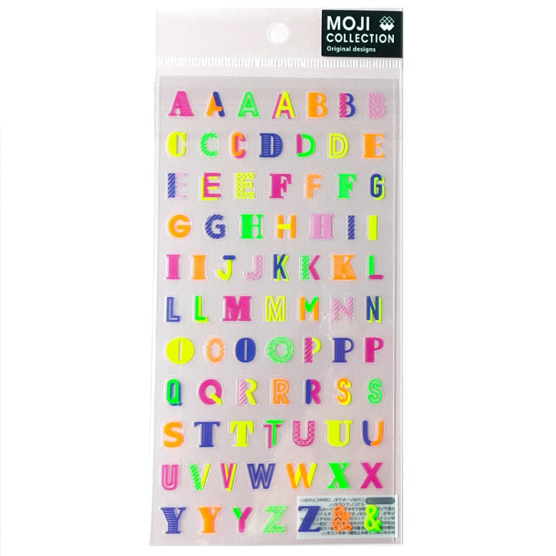 Mind Wave Moji Collection Alphabet Sticker - Fluorescent Pop