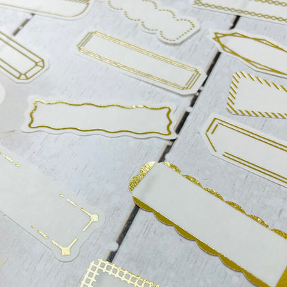 Mark's Masté Writable Masking Stickers with Gold Foil - Geometric