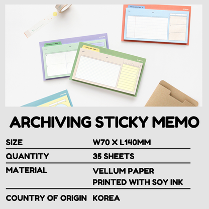 Gongjang Archiving Sticky Memo