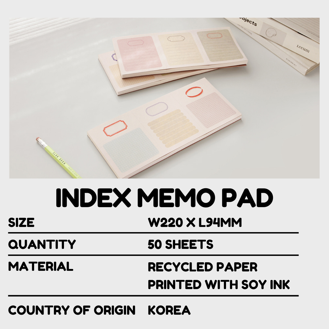 Gongjang Index Memo Pad