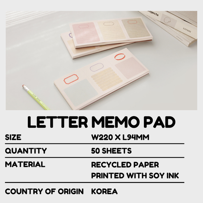 Gongjang Letter Memo Pad