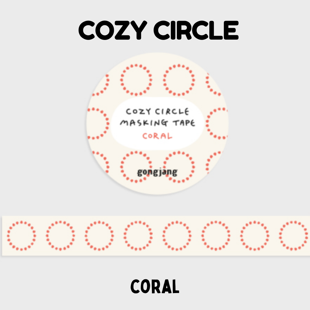 Gongjang Masking Tape - Cozy Circle