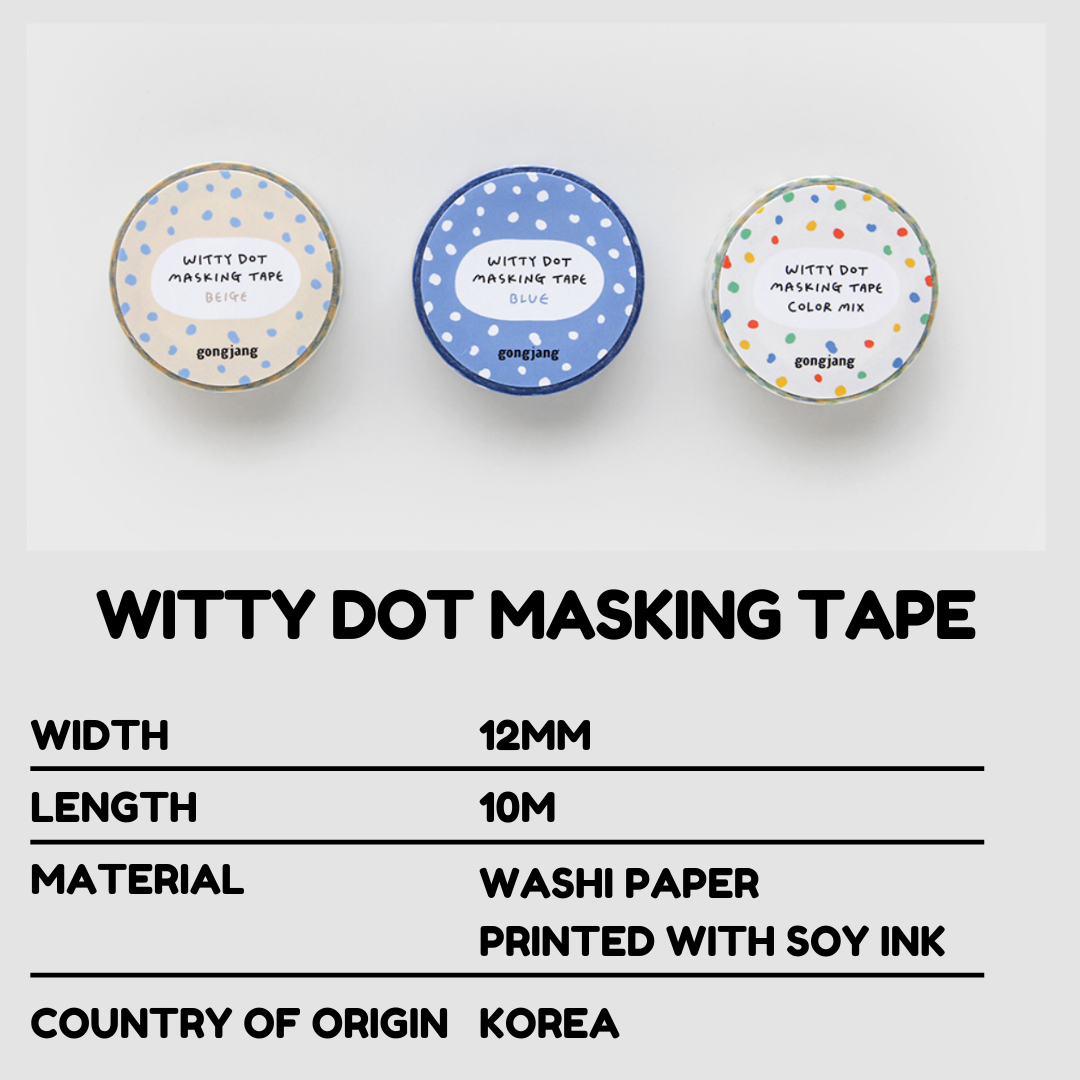 Gongjang Masking Tape - Witty Dot