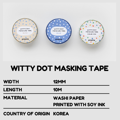Gongjang Masking Tape - Witty Dot