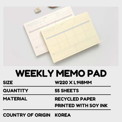 Gongjang Weekly Memo Pad
