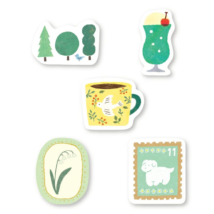 Furukawa Paper Works My Life Collection Flake Seal - Green