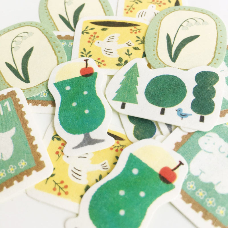Furukawa Paper Works My Life Collection Flake Seal - Green