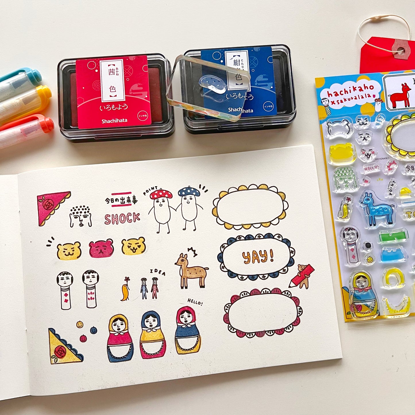 Sakuralala x Hachikaho Clear Stamps - Happy Diary