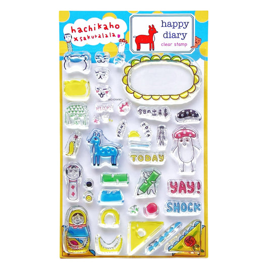 Sakuralala x Hachikaho Clear Stamps - Happy Diary