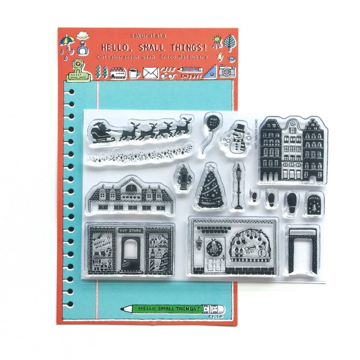 Sakuralala x eric Hello Small Things! Clear Stamps - Winter Home