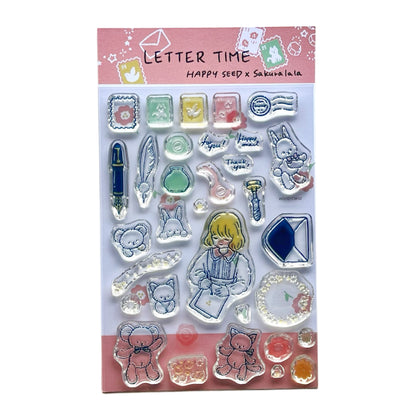 Happy Seed x Sakuralala Clear Stamps - Letter Time