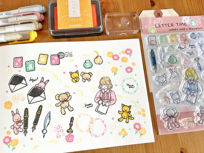 Happy Seed x Sakuralala Clear Stamps - Letter Time