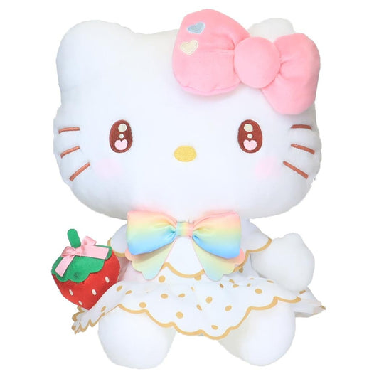 Sanrio x 50th Anniversary Strawberry Newspaper Plush Toy - Hello Kitty (M)