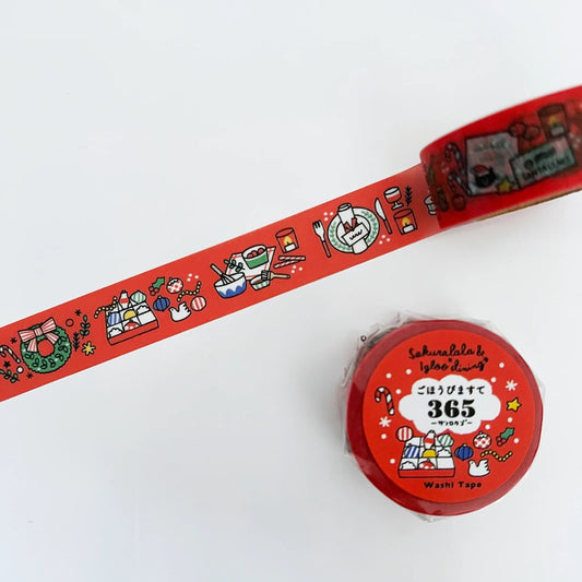 Sakuralala x Igloo*Dining* 365™ Gohobi Maste 365 Washi Tape - Holiday Table
