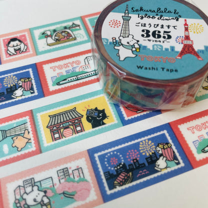Sakuralala x Igloo*Dining* Gohobi Maste 365 Washi Tape - Tokyo